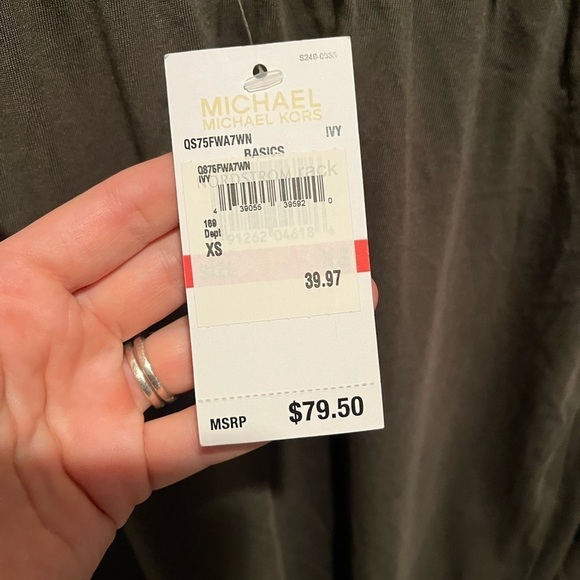 Micheal Kors- off the shoulder. Green XS - Picture 5 of 6